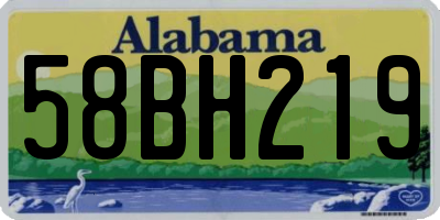 AL license plate 58BH219