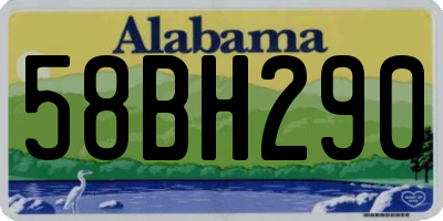 AL license plate 58BH290