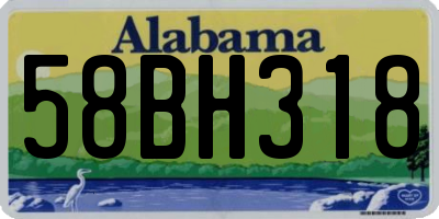 AL license plate 58BH318