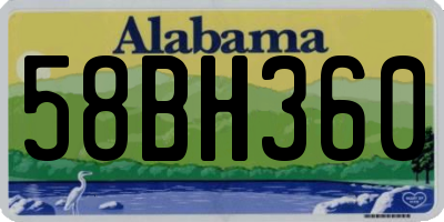 AL license plate 58BH360