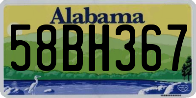 AL license plate 58BH367