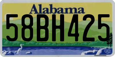 AL license plate 58BH425