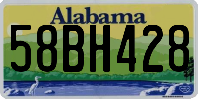 AL license plate 58BH428