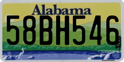 AL license plate 58BH546