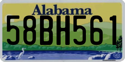AL license plate 58BH561