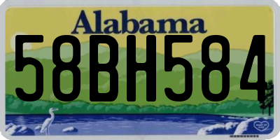 AL license plate 58BH584