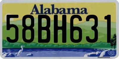 AL license plate 58BH631