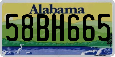 AL license plate 58BH665