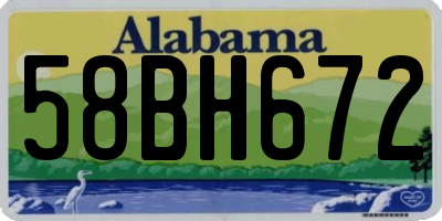 AL license plate 58BH672