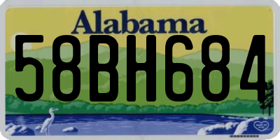 AL license plate 58BH684