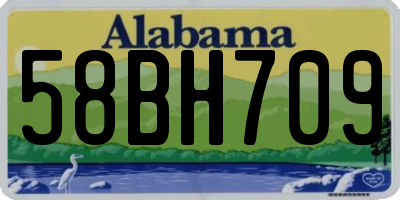 AL license plate 58BH709