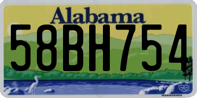 AL license plate 58BH754
