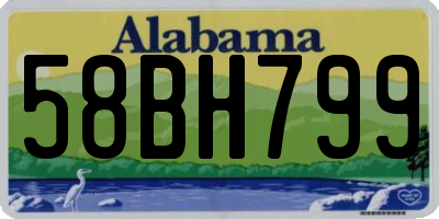 AL license plate 58BH799