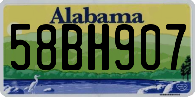 AL license plate 58BH907