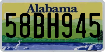 AL license plate 58BH945