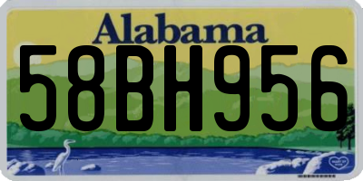 AL license plate 58BH956