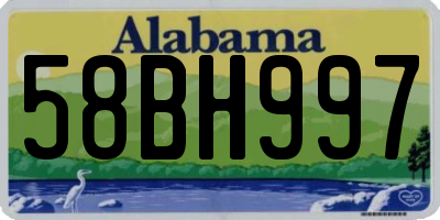 AL license plate 58BH997