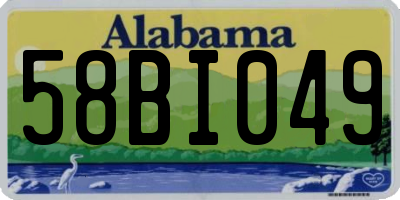 AL license plate 58BI049