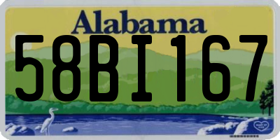 AL license plate 58BI167