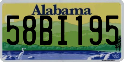 AL license plate 58BI195