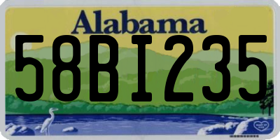 AL license plate 58BI235