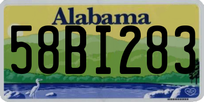 AL license plate 58BI283