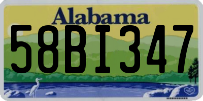 AL license plate 58BI347