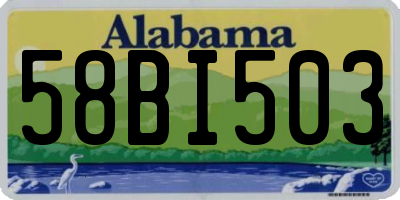 AL license plate 58BI503