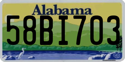AL license plate 58BI703