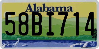 AL license plate 58BI714