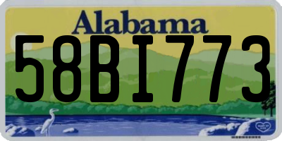 AL license plate 58BI773