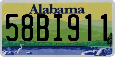 AL license plate 58BI911