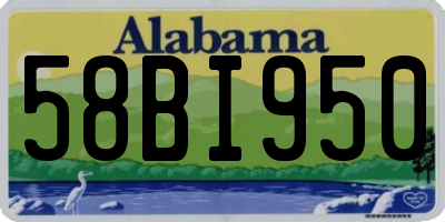 AL license plate 58BI950