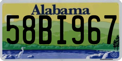 AL license plate 58BI967