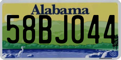 AL license plate 58BJ044