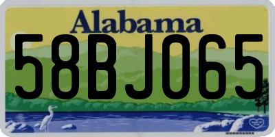 AL license plate 58BJ065