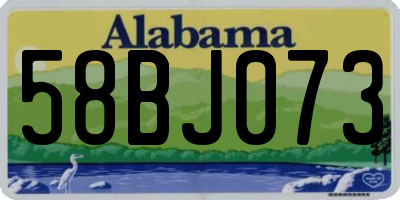 AL license plate 58BJ073