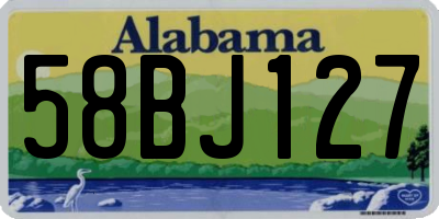 AL license plate 58BJ127