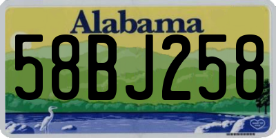 AL license plate 58BJ258