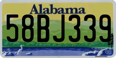 AL license plate 58BJ339