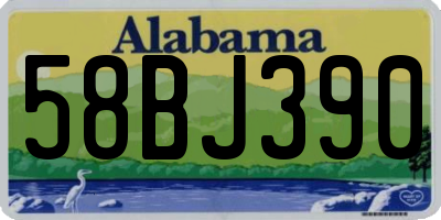 AL license plate 58BJ390