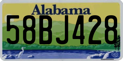 AL license plate 58BJ428