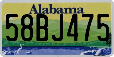 AL license plate 58BJ475