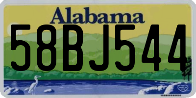 AL license plate 58BJ544
