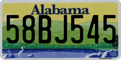 AL license plate 58BJ545