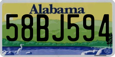 AL license plate 58BJ594