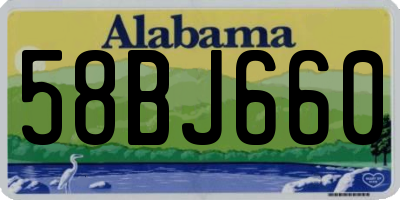 AL license plate 58BJ660
