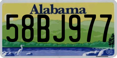 AL license plate 58BJ977