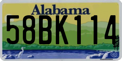 AL license plate 58BK114