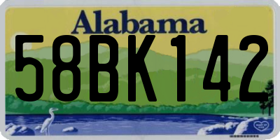AL license plate 58BK142